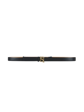 Elisabetta Franchi cintura in pelle h2 con placca logo nero