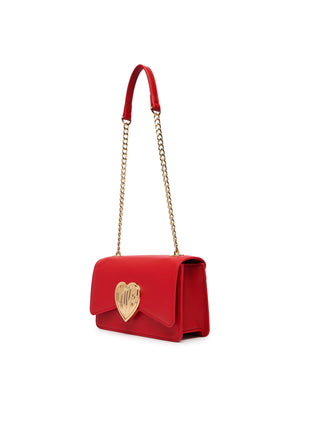 Love Moschino borsa a tracolla con placca logo rosso
