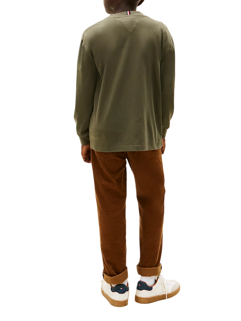 Tommy Hilfiger T-shirt bambino manica lunga verde