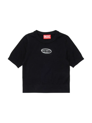 Diesel maglia bambina manica corta con logo nero