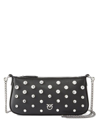 Pinko borsa half Moon Baguette mini con strass nero 105914-A2XQ Z99N PINKO 
