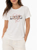 Liu Jo T-shirt donna manica corta con strass bianco latte