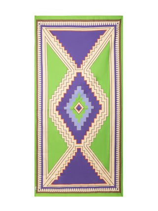 Me Fui telo mare donna in microfibra fantasia multicolor verde viola