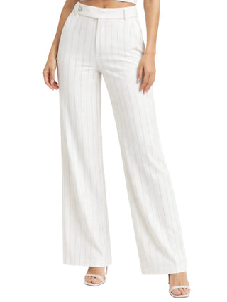 John Richmond pantaloni palazzo con strass bianco latte