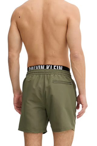 Calvin Klein boxer mare uomo con fascia logata verde militare
