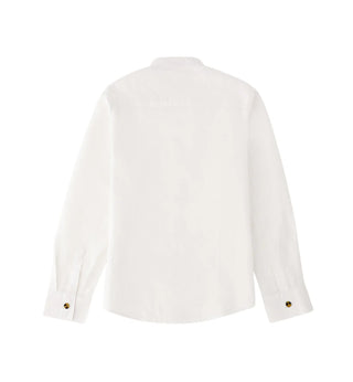 iDo camicia alla coreana misto lino bambino bianco