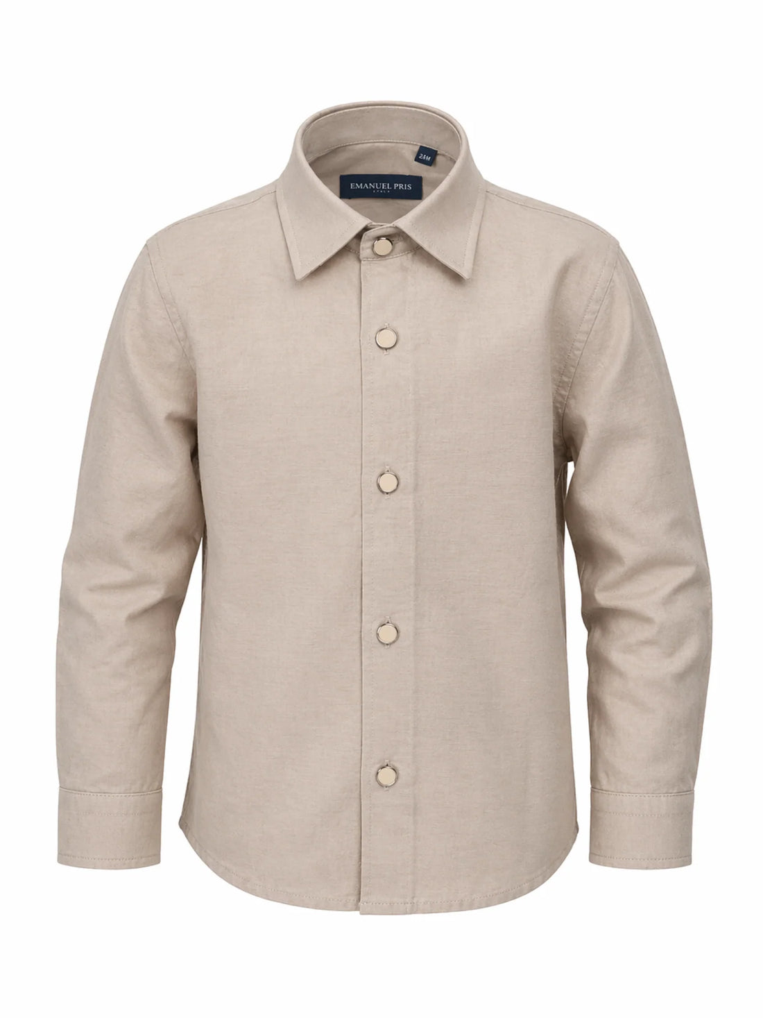 Emanuel Pris camicia neonato manica lunga beige