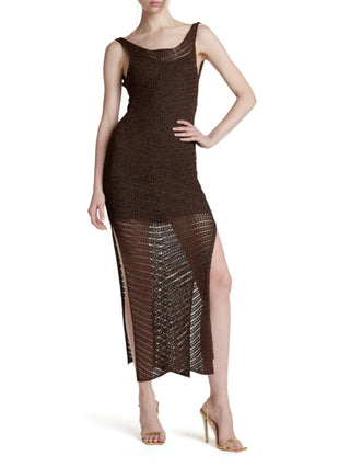 midi sottoveste, c/spacchi, lurex