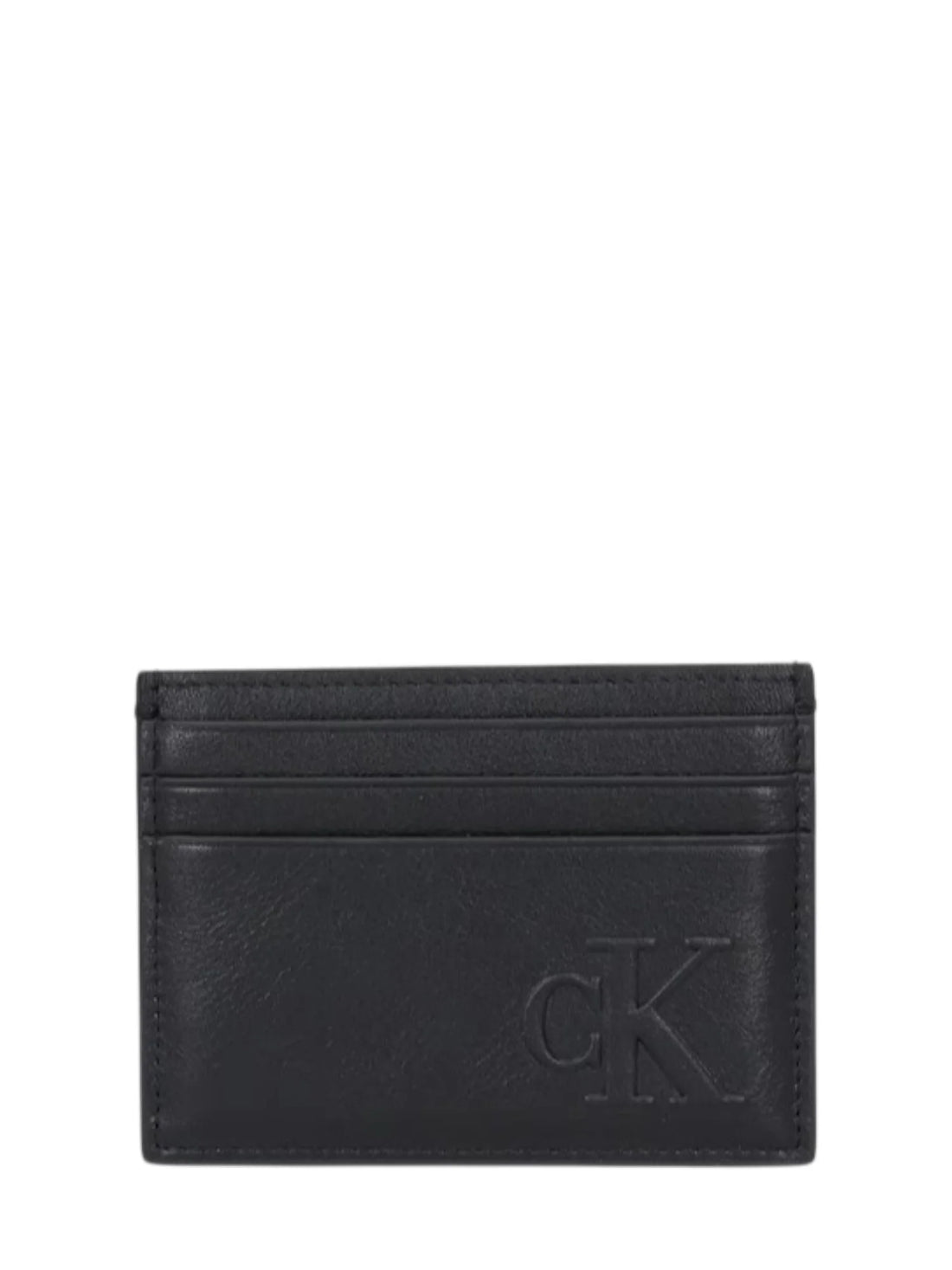 Calvin Klein portacarte uomo in pelle con logo nero