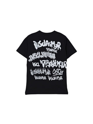 Disclaimer T-shirt bambino con stampe logo nero 58644 NERO DISCLAIMER