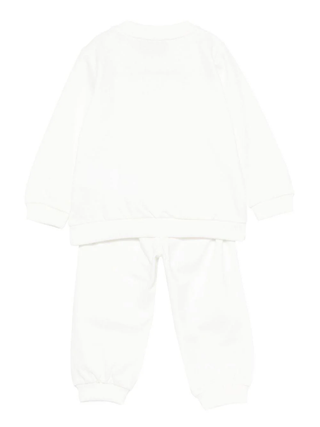 Moschino completo neonato felpa e pantalone panna MMK05E-LCA40 10063 MOSCHINO