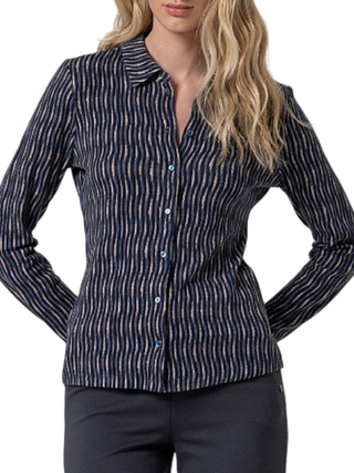 Surkana camicia donna in fantasia blu 565NILA113 51 SURKANA 