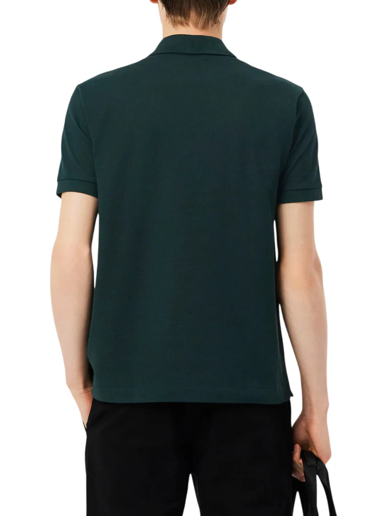 Lacoste polo manica corta 12.12 in piquè verde scuro