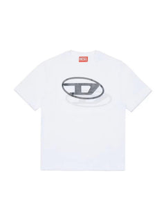 Diesel T-shirt bambino manica corta con logo bianco