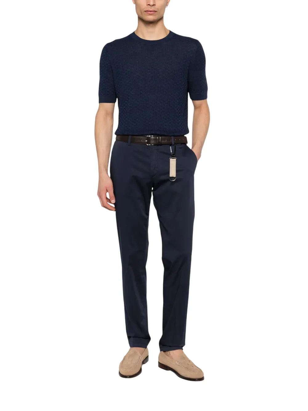 Manuel Ritz pantaloni uomo skinny in cotone blu