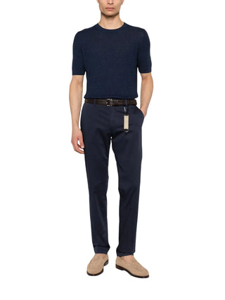 Manuel Ritz pantaloni uomo skinny in cotone blu