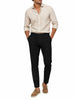 Le Braghe pantaloni uomo capri slim nero