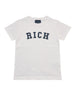 John Richmond T-shirt bambino Mapel con logo bianco