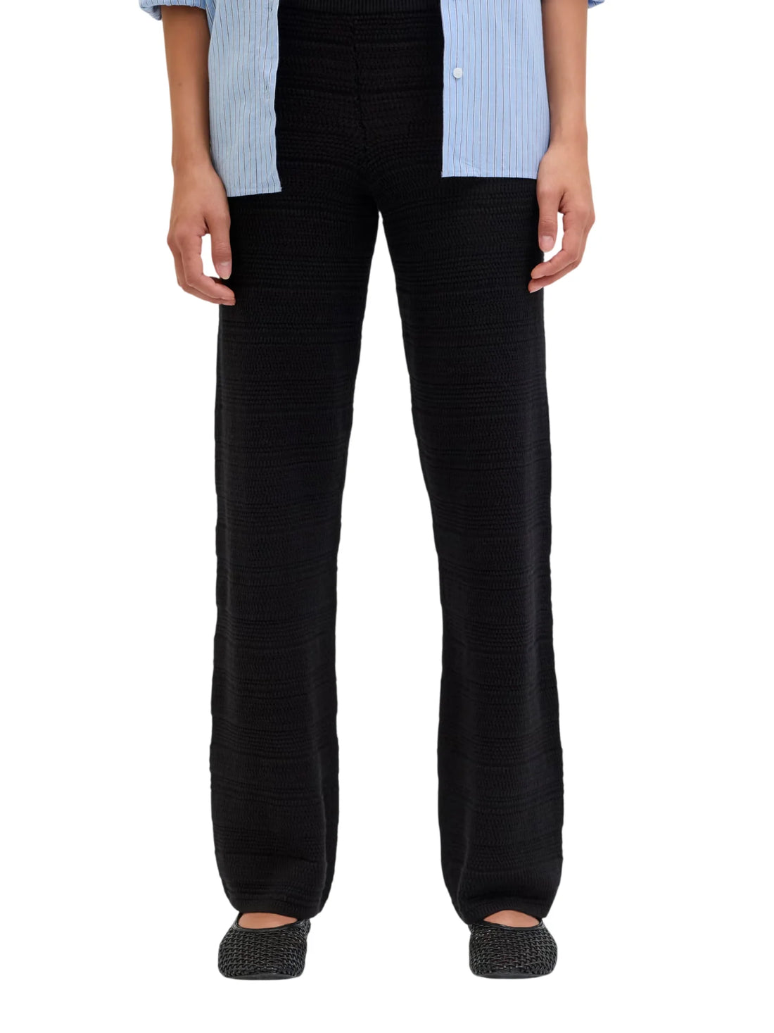 Jjxx pantaloni crochet donna flare nero