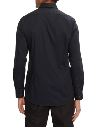 Michael Kors camicia manica lunga slim fit blu