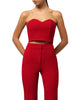 Silence top crop bustier Heart rosso