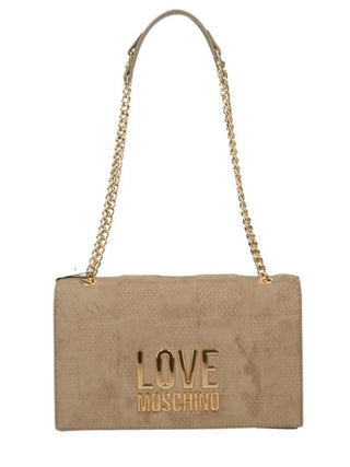 Love Moschino borsa a spalla in suede tortora JC4127PP0N-KB1 10A MOSCHINO LOVE 