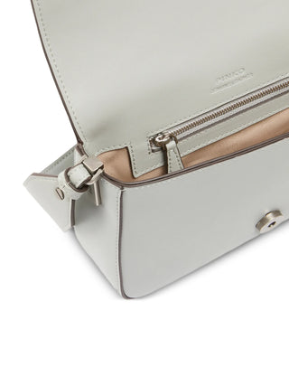 Pinko borsa Love Bag One Mini Slouchy in pelle grigio perla argento