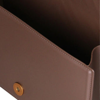 Marc Ellis borsa Flat M in gomma trapuntata marrone oro FLAT M 25 COCOA-RAME MARC ELLIS