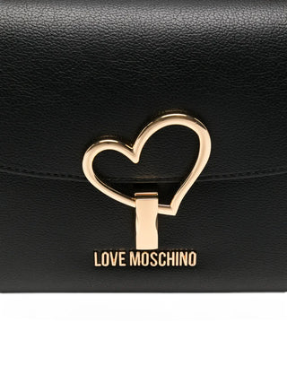 Love Moschino borsa a spalla in ecopelle con tasca nero