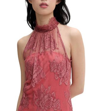 Aniye By abito lungo in pizzo all'americana corallo