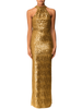 Aniye By abito Neck Dress Lulù con paillettes oro