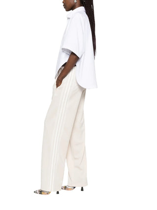 Aniye By pantaloni gamba larga con bande laterali beige chiaro