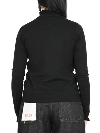 Haveone maglia lupetto con rouches nero MNC-P059 NERO HAVEONE