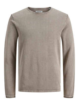 Jack&Jones maglia girocollo uomo in cotone beige