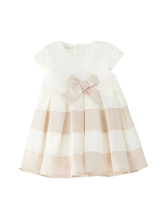 iDo abito neonata misto lino panna rosa