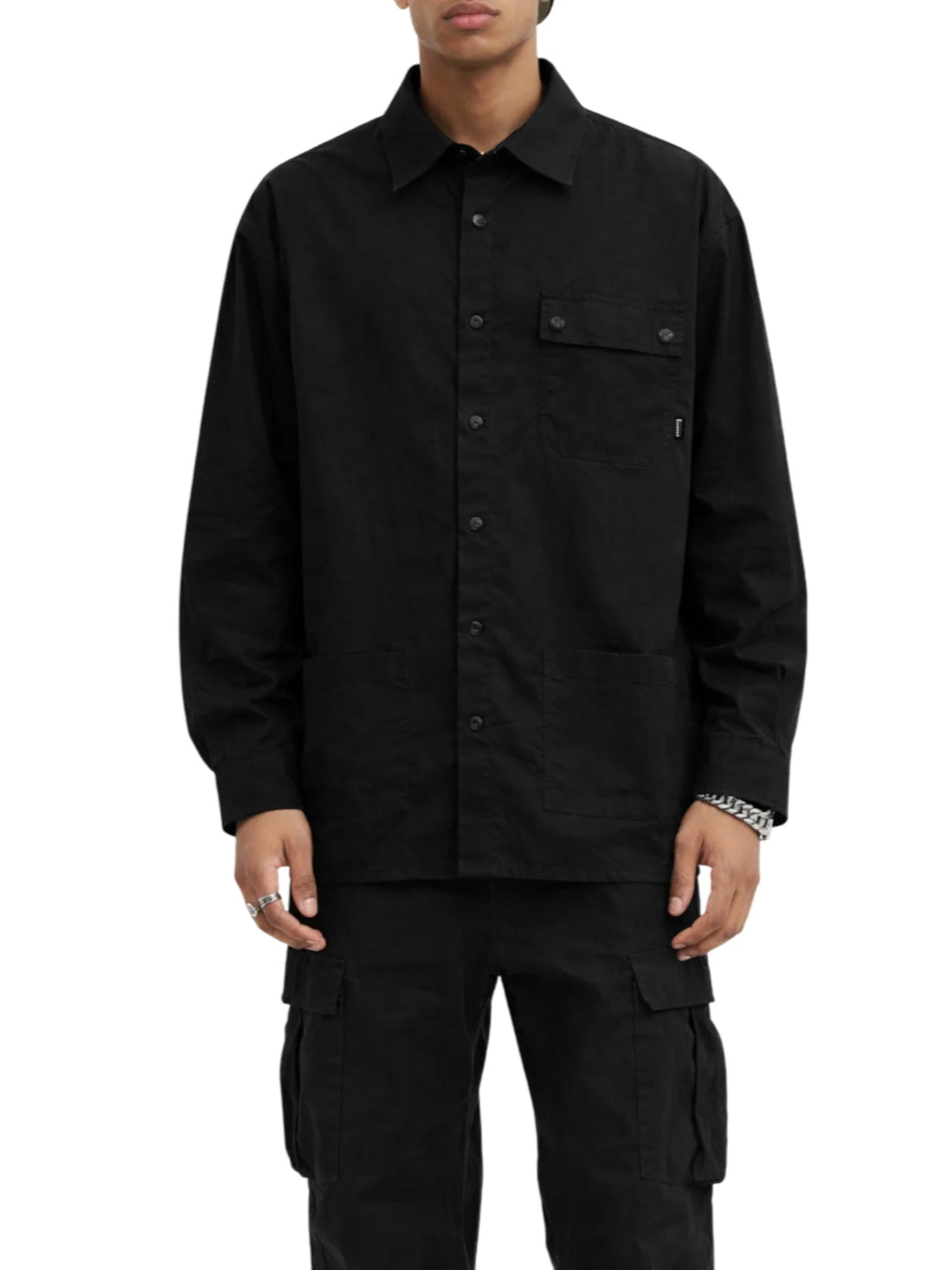 John Richmond camicia uomo Dravon con tascone nero