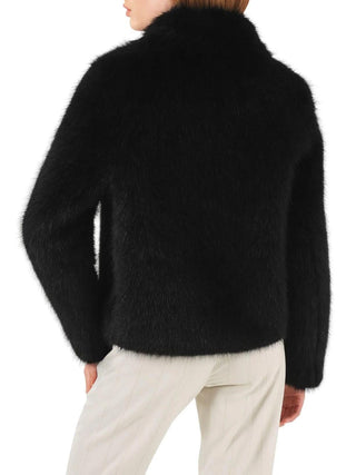 Yes Zee pelliccia ecologica donna nero G004-KO00 0801 YES-ZEE