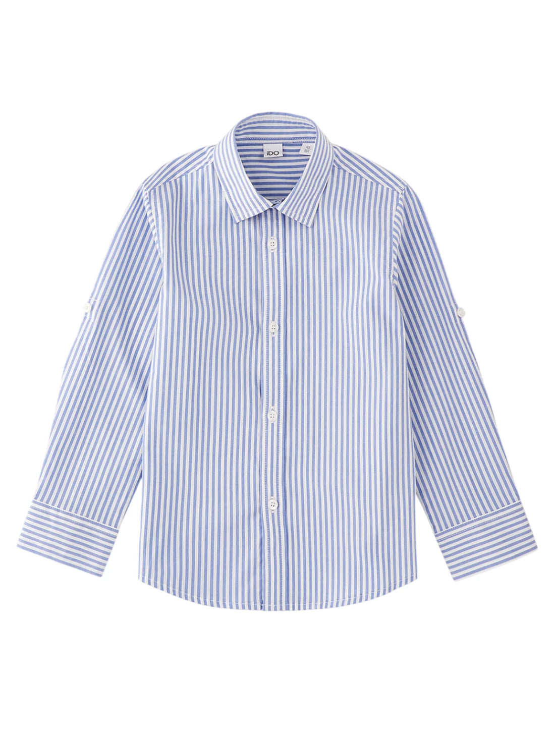 iDo camicia a righe bambino celeste bianco