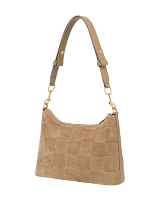 Love Moschino borsa a spalla in suede tortora JC4125PP0N-KB1 10A MOSCHINO LOVE 