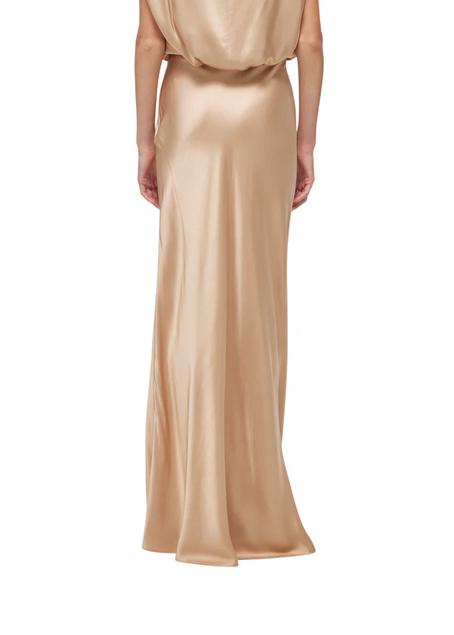 Blugirl gonna lunga in raso beige