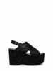Aniye By sandali Lula platform in pelle e suede nero