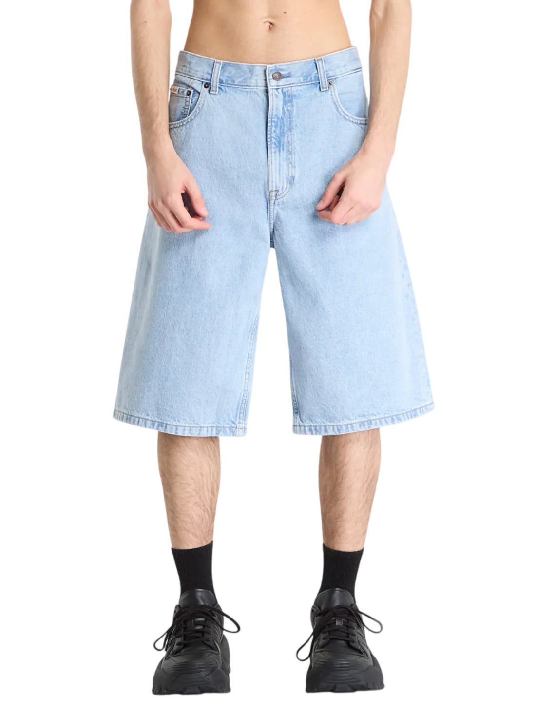 Calvin Klein Jeans bermuda uomo in denim lavaggio blu chiaro