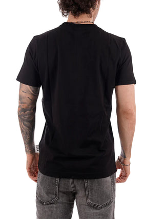 Icon T-shirt uomo manica corta con logo nero