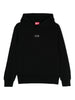 Diesel felpa Smacshoodod con cappuccio e mini logo nero