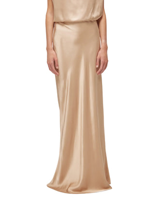 Blugirl gonna lunga in raso beige