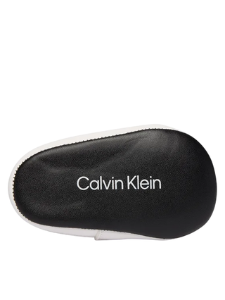 Calvin Klein scarpette neonato con velcro bianco