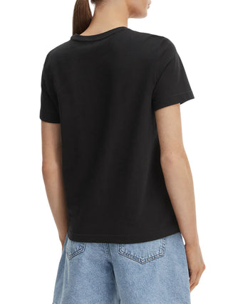 Calvin Klein Jeans T-shirt manica corta donna in jersey nero