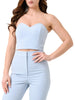 Silence top crop bustier celeste