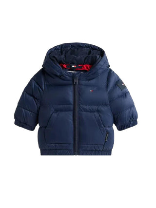 Tommy Hilfiger piumino neonato con cappuccio blu KN0KN02061 C1G Tommy Hilfiger 