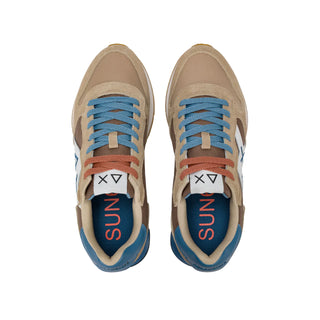 Sun68 sneakers uomo Jaki 2.0 bicolor beige blu